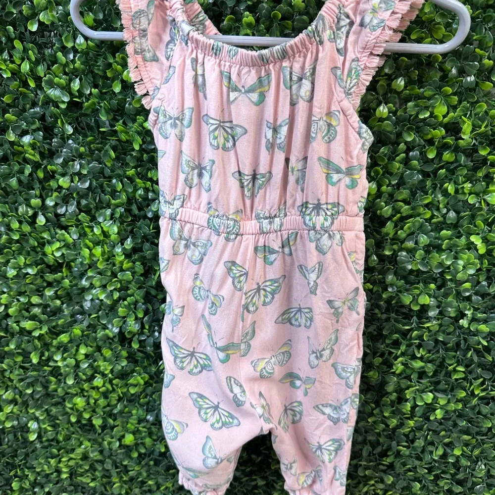 Gymboree Pink‎ butterfly jumpsuit